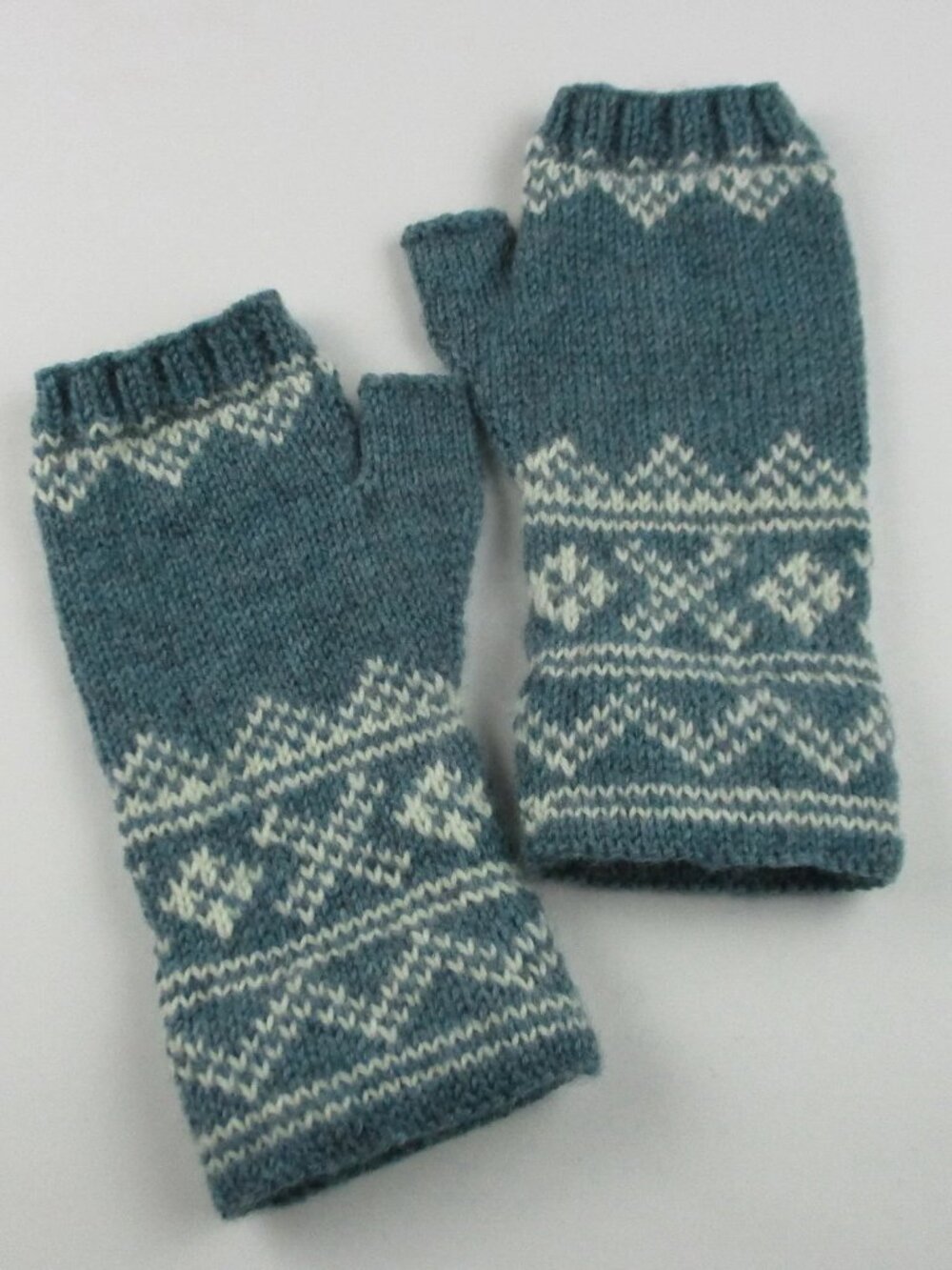 Icelandic Hand Knit Fingerless Mitts, Mittens, Gloves, 100% Wool Texting Gloves